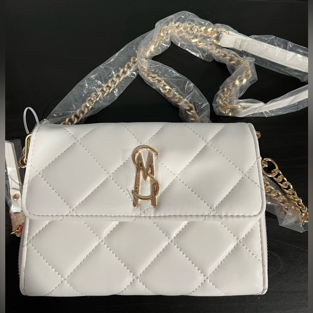 Steve Madden Quilted Crossbody | white | new without tag